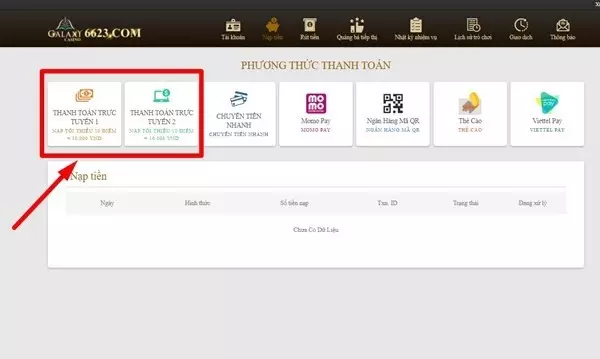 Hướng dẫn nạp tiền Win33 bằng phương thức chuyển khoản