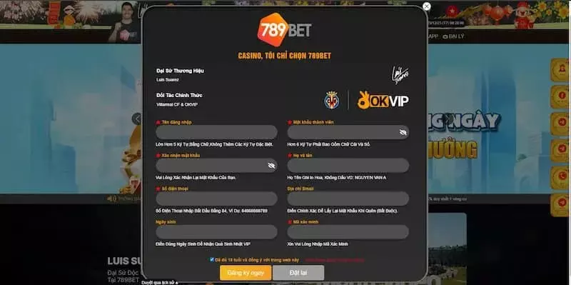 Đăng ký tài khoản dễ dàng trên 789bet