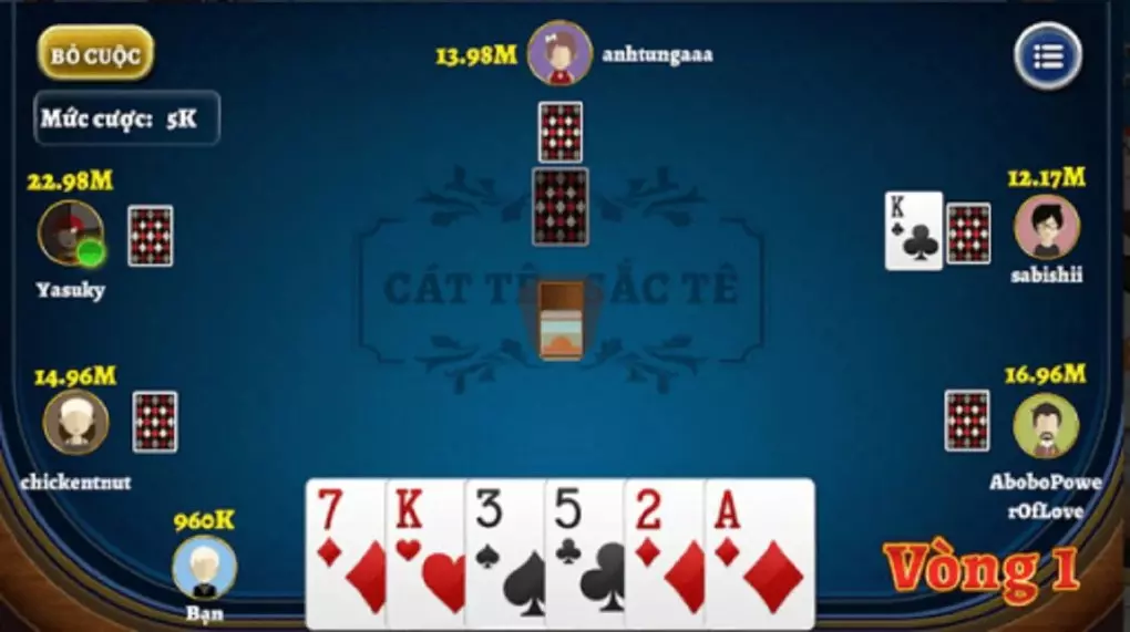 Chi tiết phương pháp chơi game bài catte để người chơi nắm rõ