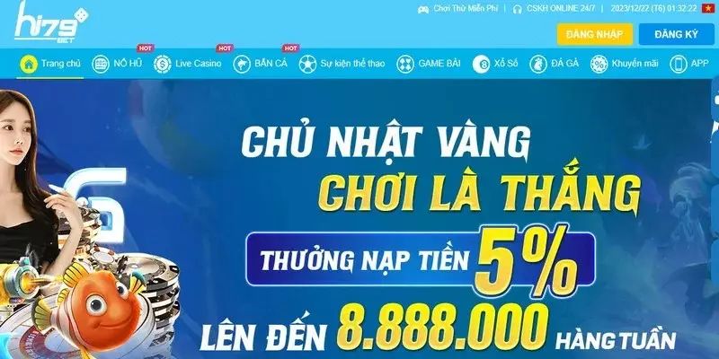 Đăng ký tại Hi79 đem tới cho tân thủ rất nhiều thời cơ thưởng lớn