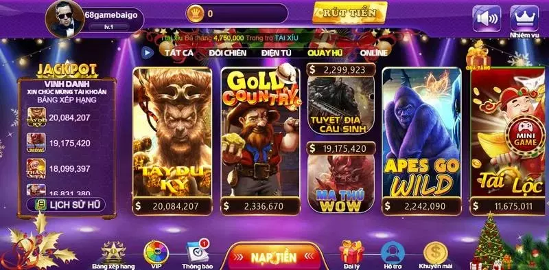 Gold Country là tựa game quay hũ giải trí cực hot của 68gamebai