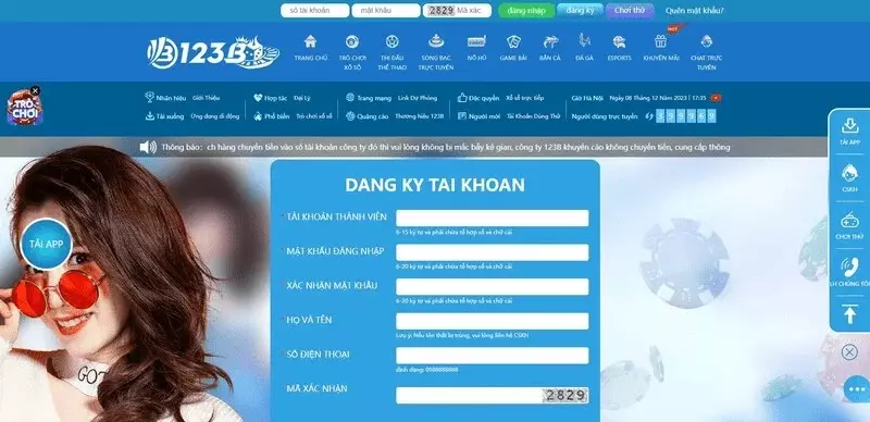 Nhà cái 123b là sòng bạc trực tuyến uy tín rất được yêu thích tại Việt Nam