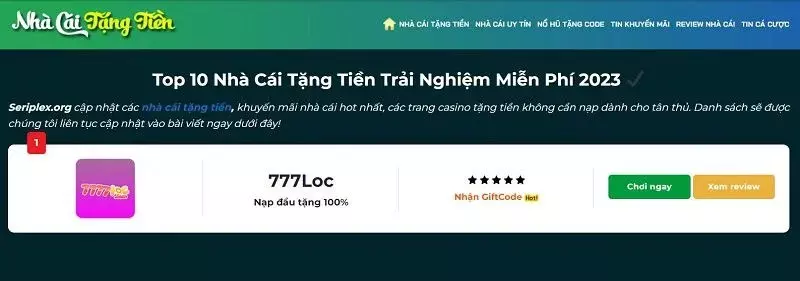 Top Nhà cái tặng tiền miễn phí mới nhất