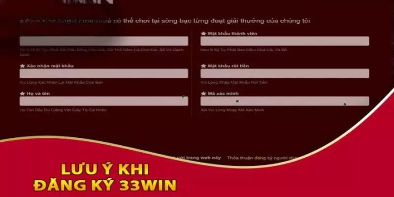 Một số nội dung cần chú ý khi đăng ký 